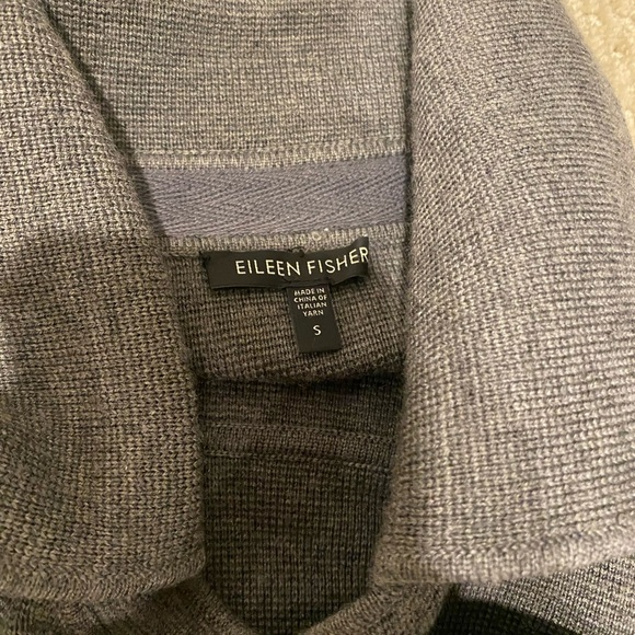 Eileen Fisher Grey long sweater coat small - Picture 3 of 5